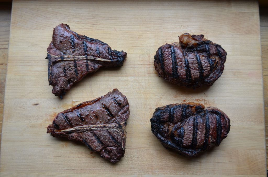 grilled bison steaks